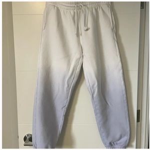 Aritzia TNA purple and white ombré boyfriend sweatpants